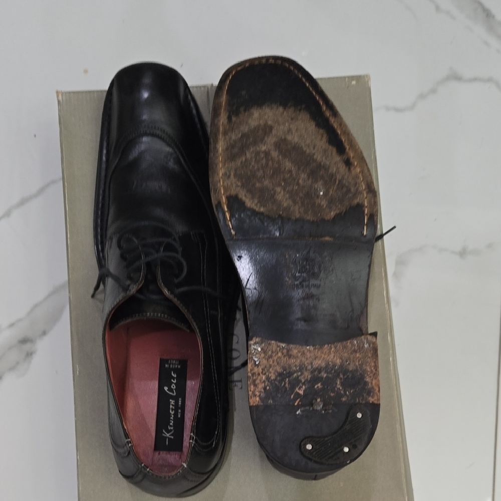 Kenneth Cole Classic Black Leather Derbys